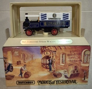 Matchbox Models of Yesteryear YGB12 1917 Yorkshire Steam Wagon Lowenbrau NEW! - Picture 1 of 5