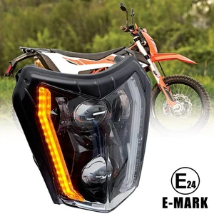 For KTM 690 Enduro R EXC XCW FC FE TE 125 250 350 450 LED Headlight Turn Signal - Picture 1 of 23