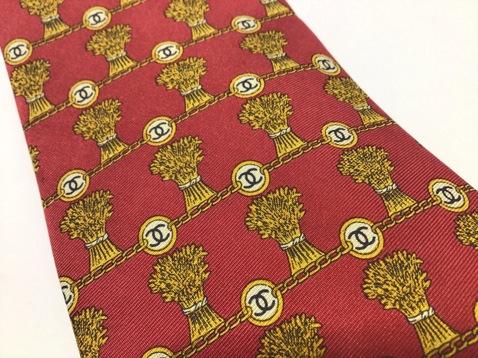 香奈儿巴黎 CC 标志丝绸领带/意大利制造 — 第 1/4 张图片