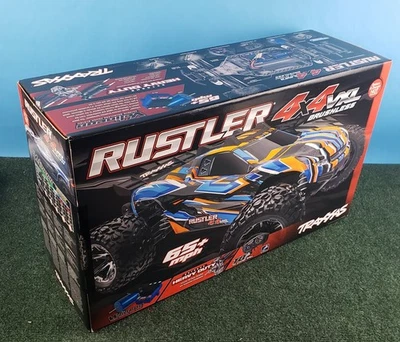 Brand New Factory Sealed Traxxas Rustler 4X4 VXL 1:10 Stadium Truck 67376-4-ORNG - Image 1 of 4