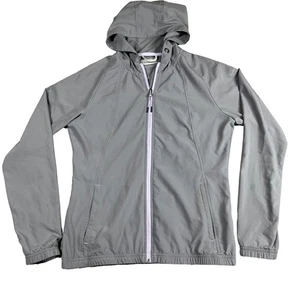 Avalanche Jacket Windbreaker Women's Small Gray Hooded Pockets Gorpcore Preppy - Picture 1 of 12