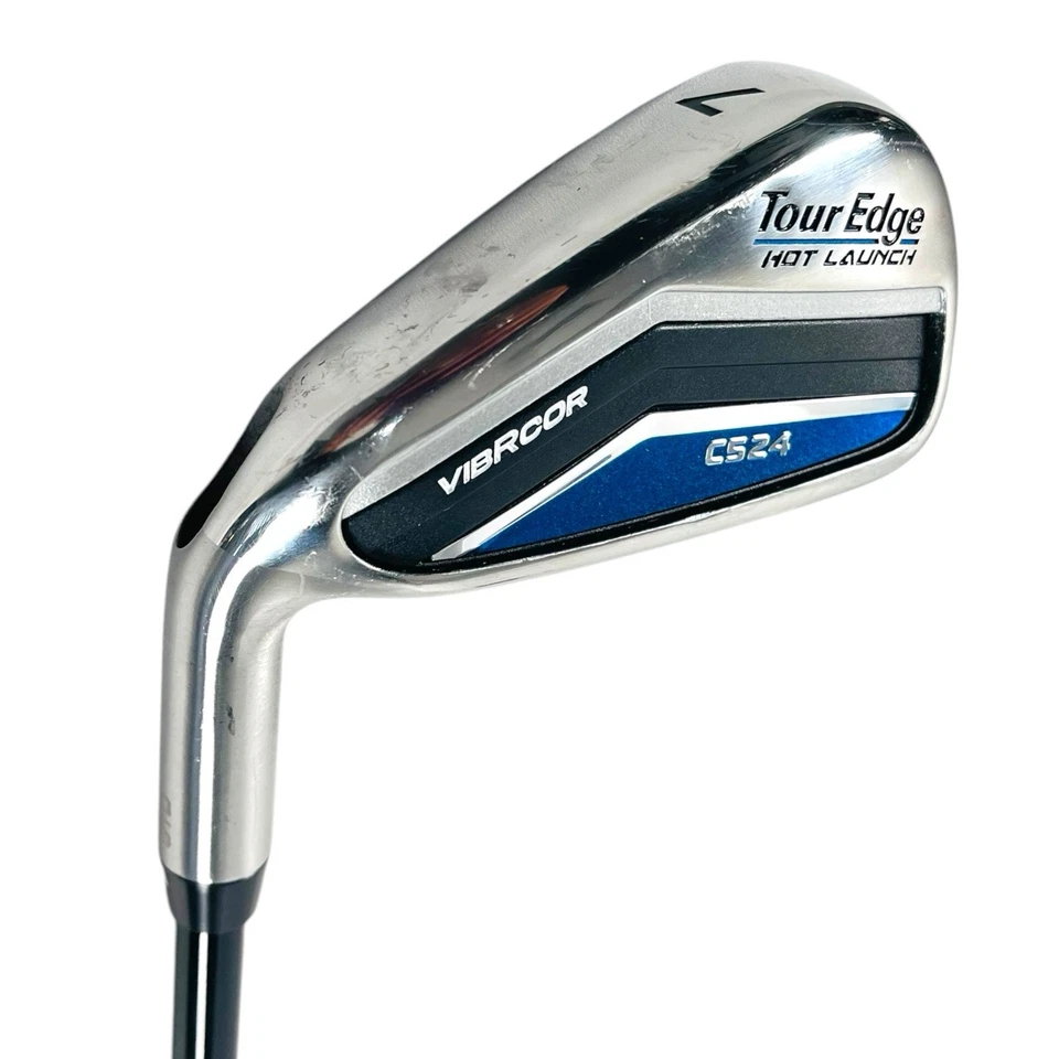 Tour Edge Hot Launch C524 VIBRCOR 7 Iron Tensei AV Graphite 65g Stiff 37.5" Left - Image 1 of 4