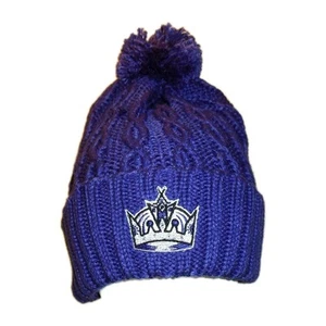 Los Angeles Kings Reebok Mens Purple Pom Beanie Winter Hat Cap New Tags Nhl - Picture 1 of 2