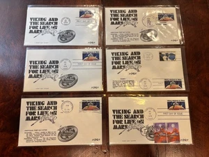 #1759 Viking Mars SCCS 6 Covers 1978 FDCs "Search for Life" Hampton VA Space !! - Picture 1 of 1