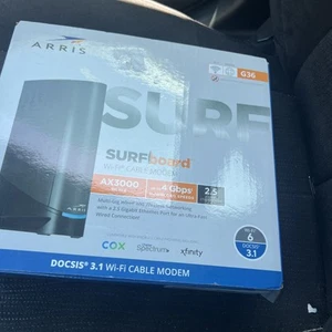 ARRIS SURFboard G36 DOCSIS 3.1 Wi-Fi 6 Cable Modem - Black - Photo 1/4