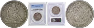 1871 50C Seated Liberty Half Dollar PCGS VF-20 - Picture 1 of 3