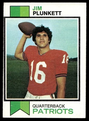 1973 Topps Jim Plunkett New England Patriots #355 A1 - Image 1 of 2