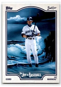 2025 Topps x Bob Ross: The Joy of Baseball #69 Ichiro - Picture 1 of 2