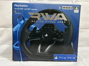 Playstation HORI Racing Wheel Apex Black PS4 PS3 Compatible Great Working Shape - Picture 1 of 15