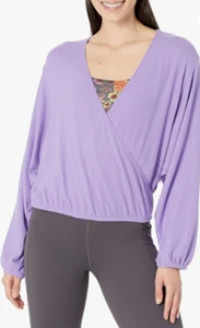 Beyond Yoga Women's Wrapped Up Pullover Sweater Soft Stretchy Lilac Size S - Picture 1 of 17