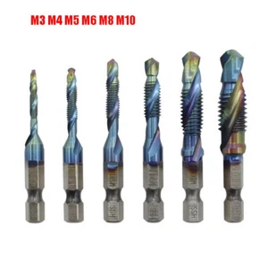 HSS Kombi - Gewindebohrer Gewindeschneider Set 1/4 Zoll Metrisch M3-M10 Auswahl - Picture 1 of 7