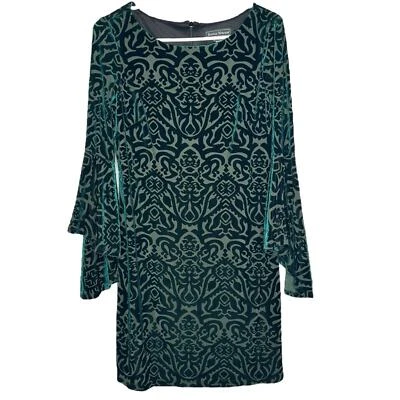 Vestido Vaina Jessica Howard, Gótico, Terciopelo Burnout, Verde, Talla 6 Foto 1 de 4