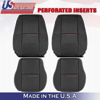 2001 to 2005 For Lexus IS300 Front Set Bottoms &Tops Leather Seat Cover Black - Image 1 of 4