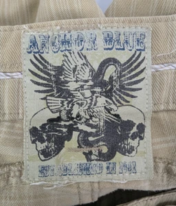 Anchor Blue Striped Shorts Mens Size 40 Skater Grudge Streetwear Y2K Vintage - Picture 1 of 12