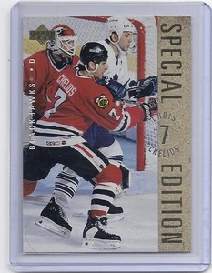 95-96 1995-96 CUBIERTA SUPERIOR CHRIS CHELIOS EDICIÓN ESPECIAL DORADO SE17 BLACKHAWKS - Imagen 1 de 1