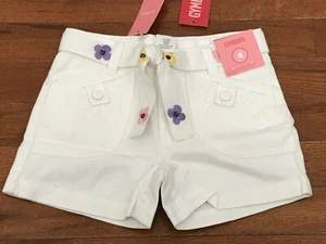 New Gymboree Girls Glamour Safari White Belted Short Size 4 4T - Picture 1 of 6