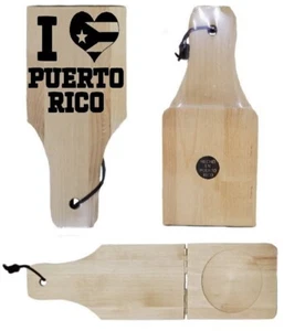 Puerto Rico Wood Crafts Tostonera W/ Flag Design Free Shipping - Picture 1 of 3