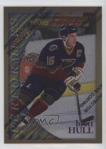 1995-96 Topps Finest Brett Hull #184 HOF