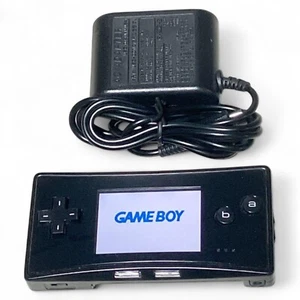 NINTENDO Gameboy Micro Handheld Game Console w/Charger Black Tested Works #406 - Picture 1 of 4