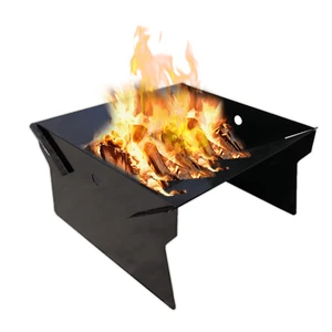 450mm Collapsible portable firepit - camping college travel grilling outdoor BBQ - Picture 1 of 8