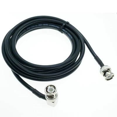 BNC male to BNC male plug right angle connector lot RF Cable Pigtail Coax RG58 - Image 1 of 4