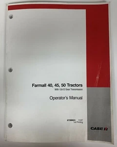 Manual del operador Case iH -- tractores Farmall 40, 45, 50 - Imagen 1 de 5