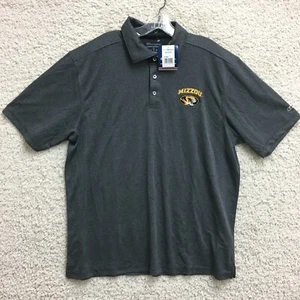 NEW Champion Missouri Tigers Polo Shirt Extra Large Mens Gray Mizzou Football - Picture 1 of 12