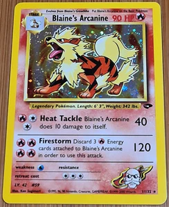 Blaine´s Arcanine # 1/132 Rare Holo Gym Challenge 2000 Pokemon Englisch NearMint - Bild 1 von 8