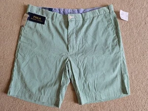 POLO Ralph Lauren Chino Mens Shorts W36 180/92A Green White Stripes Cotton £85 - Picture 1 of 15