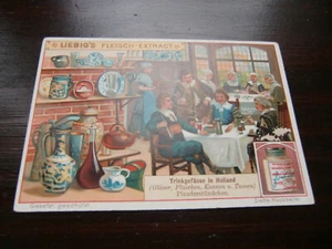 Sammelbild Reklamekarte Liebigs Fleisch-Extract Trinkgefässe Holland - Bild 1 von 2