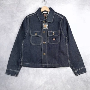 Chaqueta Dickies Denim Chore para Mujer XS Raw Indigo 100 Aniversario Punto Blanco - Imagen 1 de 20