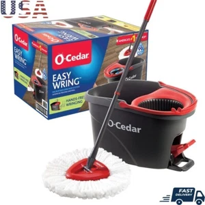 EasyWring Spin Mop Eimer System Freisprecheinrichtung Mikrofaserreiniger Teleskopstiel - Bild 1 von 13