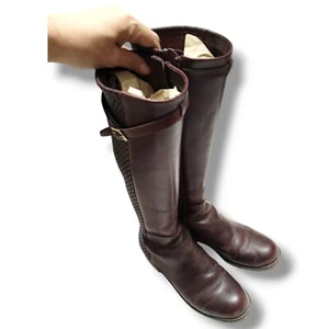 Cole Haan Women's Lexi Grand Knee High Leather Stretch Boots Size 8B Low Heel - Picture 1 of 18