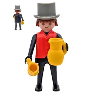 Playmobil figura hombre rojo/negro vintage jarra taza suelto - Imagen 1 de 1