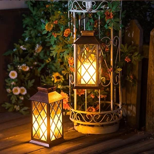 2Pack Solar Garden Lanterns Outdoor, 28Cm*14Cm*2 Waterproof Garden Lanterns with - Picture 1 of 12
