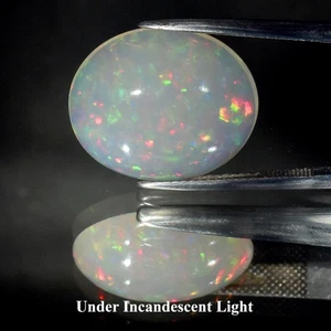 💎 10.52ct Oval Cabochon Natural Transparent Crystal Opal With Play-Of-Color Gem - Picture 1 of 5