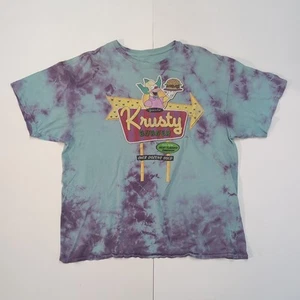 Vintage Simpsons Krusty Burger Tie Dye Shirt Universal No Tag Size L - Picture 1 of 6