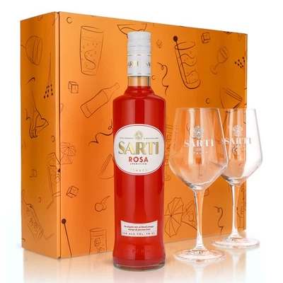 BARMEISTER Sarti Spritz Geschenkset incl.2 Ballongläsern und 1 Flasche Sarti Spritz 14% vol