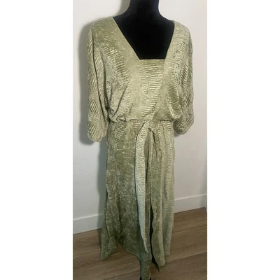 Vestido de Dama de Honor Hecho a Mano Terciopelo Verde - Hada Renacimiento Boda Formal Foto 1 de 4