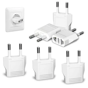 6 Pack European Travel Plug Adapter, US to Europe Plug Adapter, Type C Wall O... - Picture 1 of 7