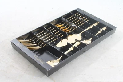 Besteck MELCO 15-Teilig vergoldet Hildesheimer Rose Vintage Kaffeebesteck - Bild 1 von 4