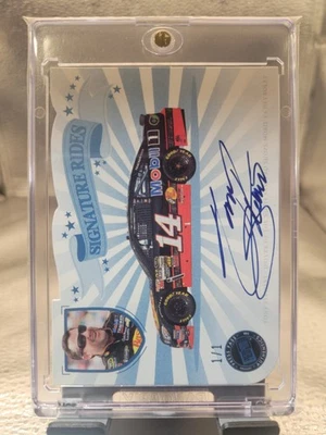 1/1 Tony Stewart 2013 Press Pass Fanfare #SR-TS Signature Rides Autographs Blue - Image 1 of 2