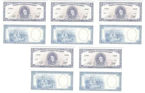 Chile - 5 pcs х 1/2 Escudo 1962-1975 aUNC Pick 134Aa(3-2) Lemberg-Zp - Picture 1 of 2