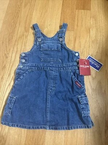 Vtg Baby Guess Overalls Size 4T Light Wash Girl's 90s 2000s Jeans Preppy!! - Picture 1 of 4