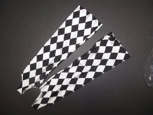 NWT Stirrup socks leggings knee high black white diamond pattern  ch/ladies - Picture 1 of 5