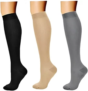 Compression Socks for Women & Men Circulation 3 Pairs 15-20 mmHg is Best Support - Bild 1 von 15