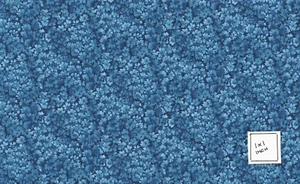 Half Yard Blue Blender Multiple Blue Flowers All Over BTHY 100% Cotton - Picture 1 of 1