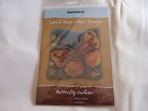 SEMCO - Latch Hook Chart Design - BUTTERFLY CUSHION design leaflet. - Picture 1 of 1