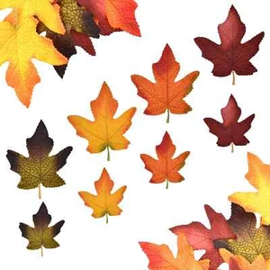 2 Size 5.4*4.8 Inch & 4.1*3.5 Inch Fall Artificial Maple Leaves 32 Pcs Mixed ... - Picture 1 of 7