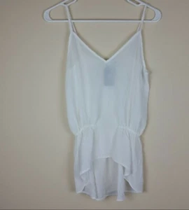 Camiseta sin mangas Three Eighty Two blanco marfil transparente talla XS - Imagen 1 de 7